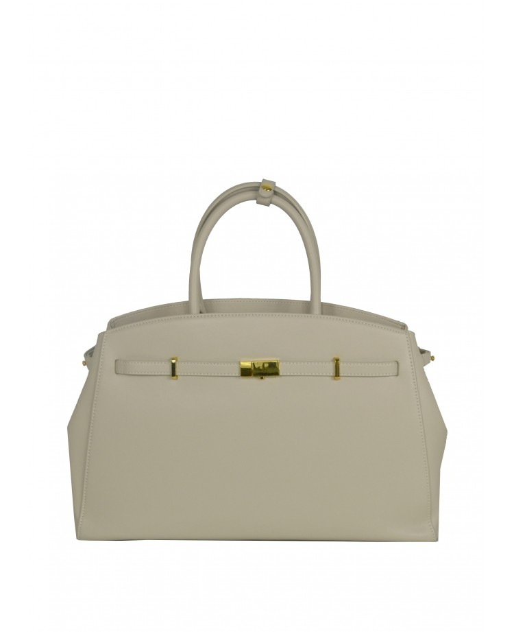 IBTBIVO Italian Ivory Maxi Structured Tote Bag