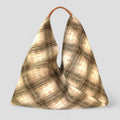 METC Italian Timeless Check Luxe Handbag w/ Leather Handle