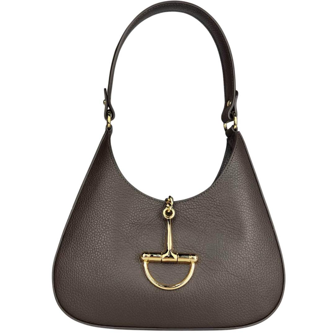 Mi118 Dark Brown Structured Accent Bag