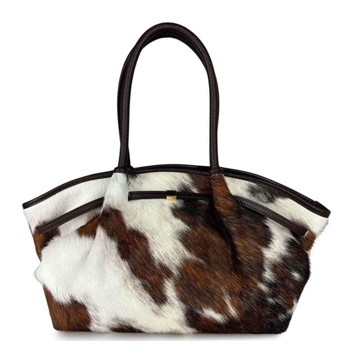 MI570 Cow Print Pony Hair Shopper Bag