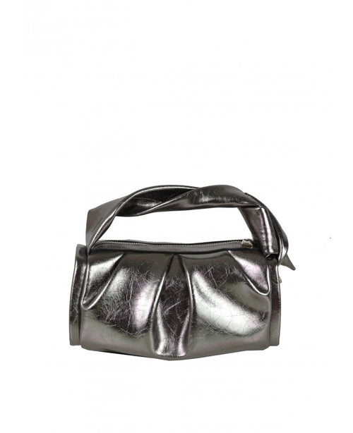 IT5788BE Glossy Leather Handbag with Knot Detail - Beige