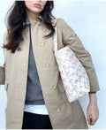 IT5802WC Woven Maxi Shoulder Bag - White Cream