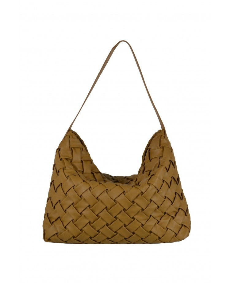 IT5802DG Woven Maxi Shoulder Bag - Dark Green