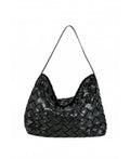 IT5802DB Woven Maxi Shoulder Bag - Deep Brown