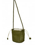 IT5804DBL Woven Bucket Bag with Internal Pouch - Dark Blue