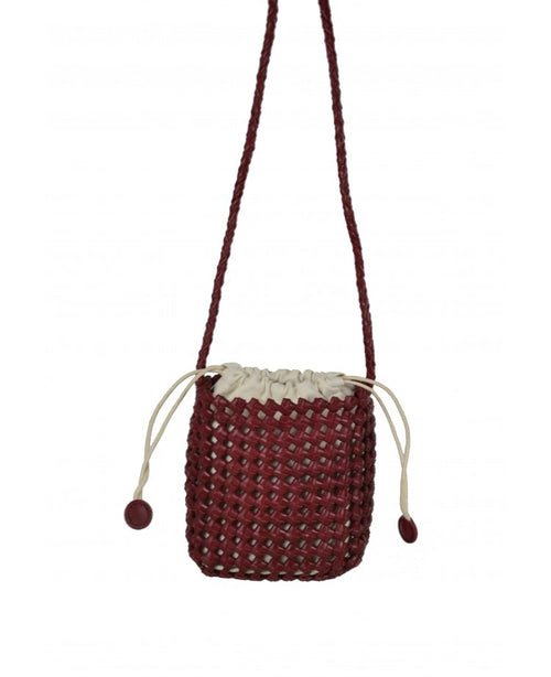 IT5804DG Woven Bucket Bag with Internal Pouch - Dark Green