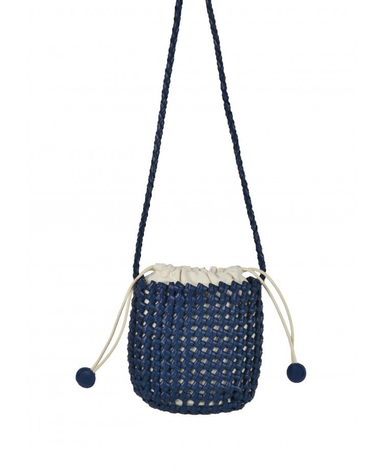 IT5804DG Woven Bucket Bag with Internal Pouch - Dark Green