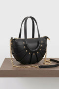 ZZ200 Black Leather Basket Bag