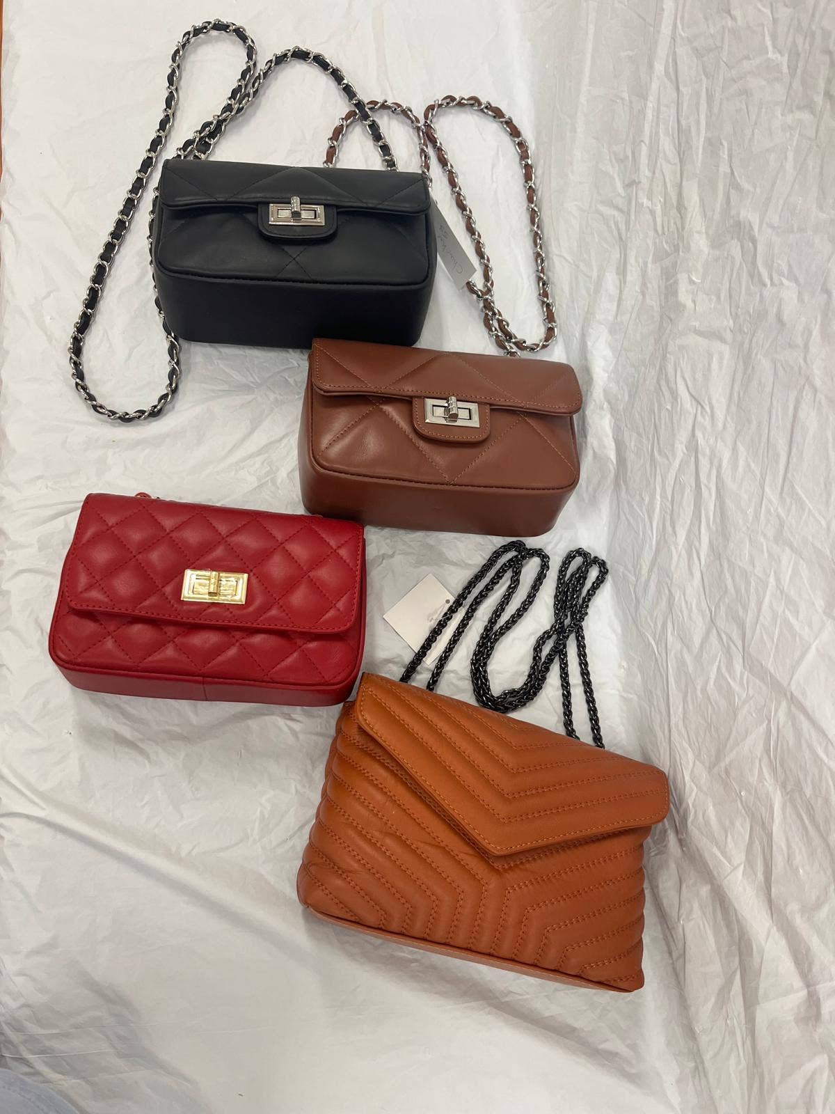 OF260 Italian Leather Quilted Crossbody Bag JIJOU CAPRI