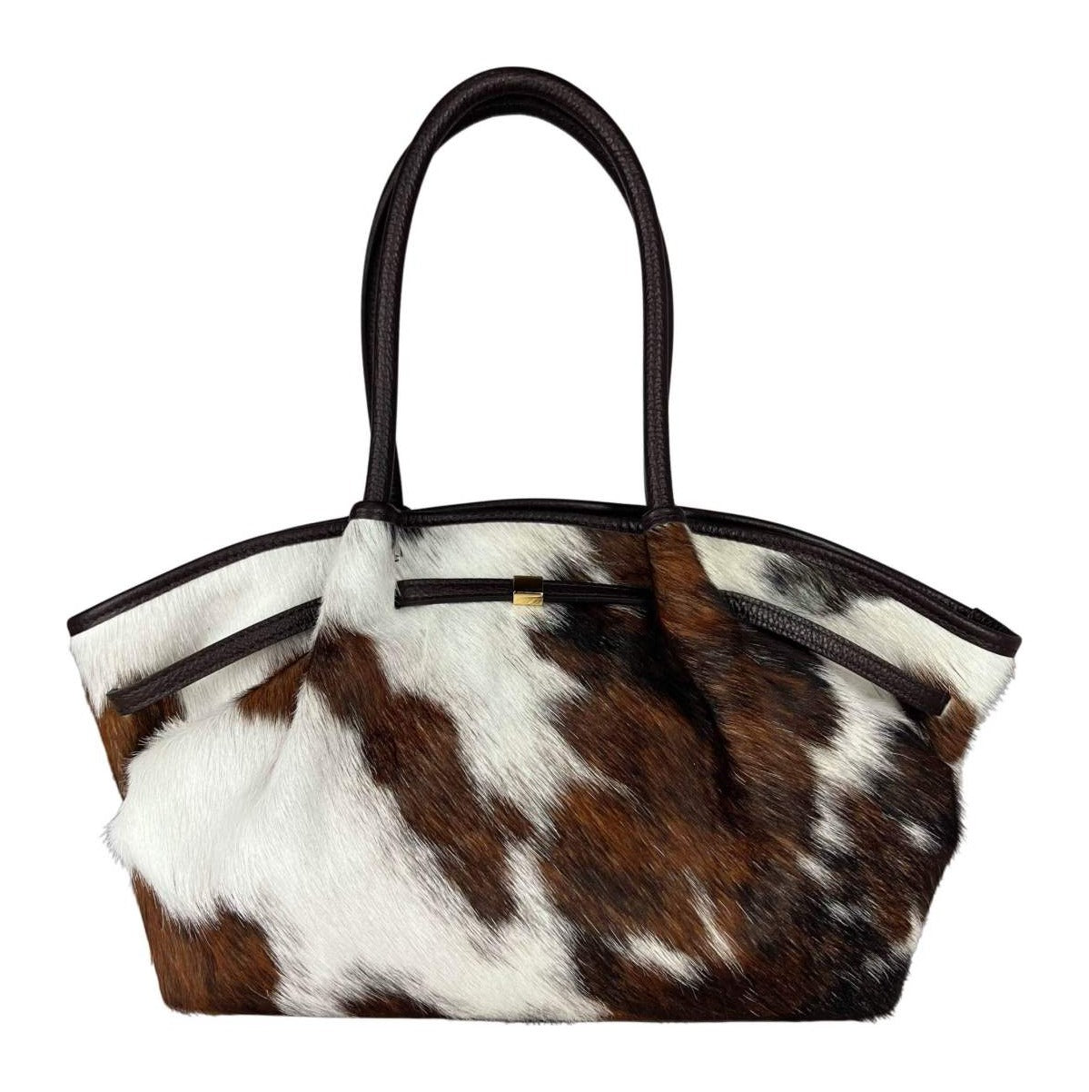 MI570 Cow Print Pony Hair Shopper Bag