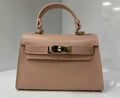 MELBP Blush Small Italian Leather Structured Lock Bag