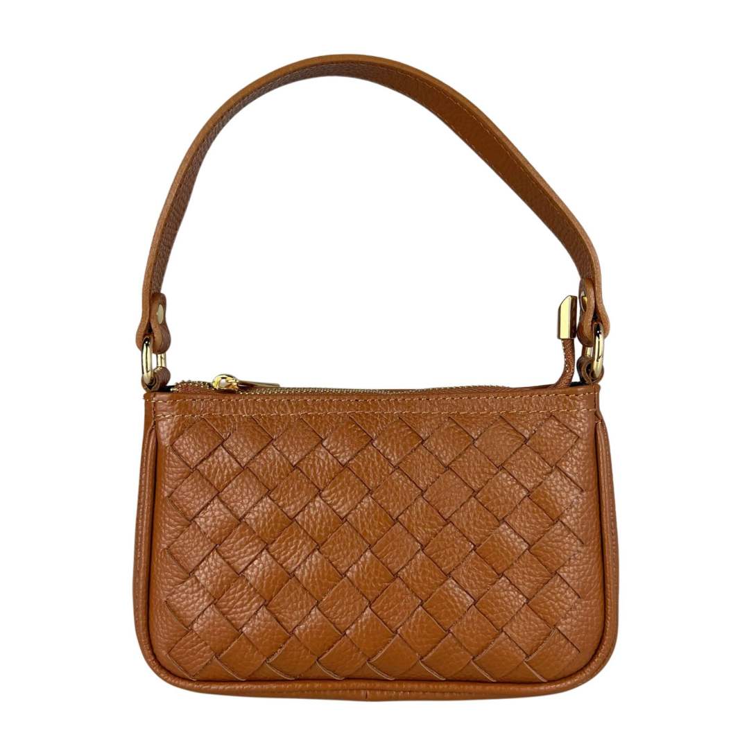 Mi094 Tan Woven Mini Baguette