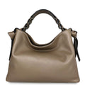 MI511 Dark Taupe Leather Hobo Bag