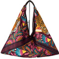 MI479 Burgundy Leopard Print Triangle Bag