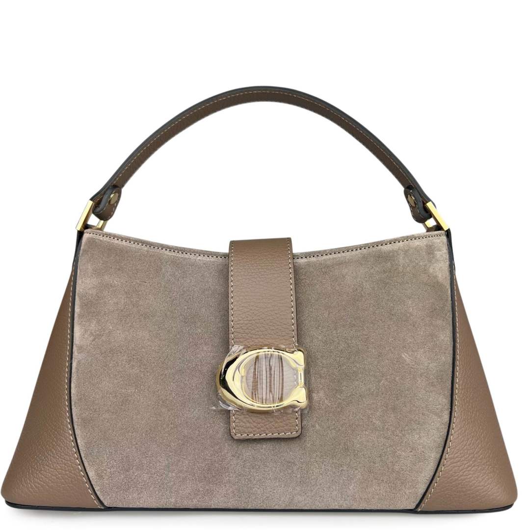 Mi214 Taupe Suede Accent Bag