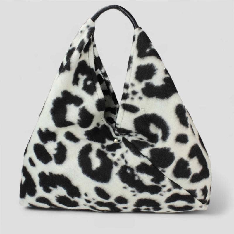 MEMW Italian Monochrome Wild Handbag w/ Leather Handle