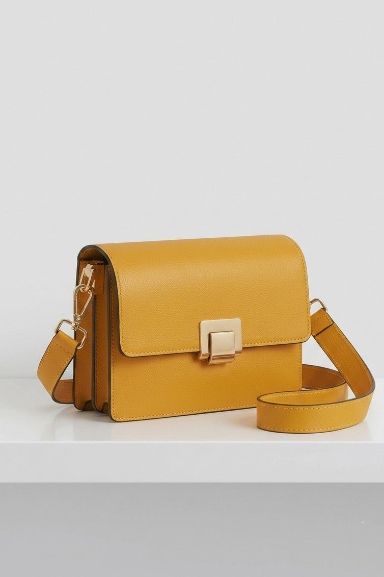ZZ001 Mustard Leather Handbag