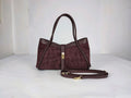 DM019 Burgundy Suede Flap Bag