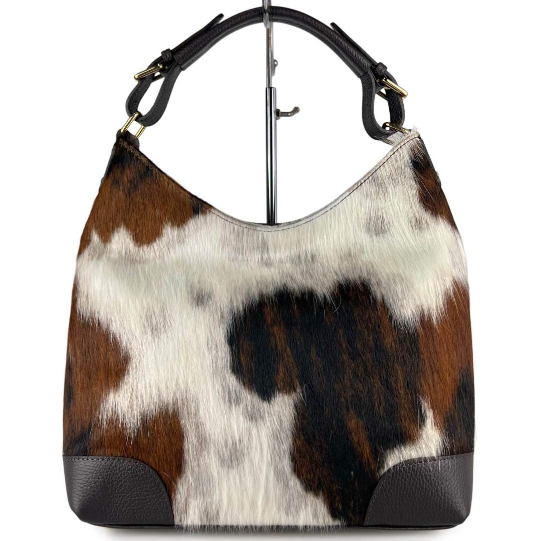 Mi114 Cow Print Pony Hair Shoulder Bag