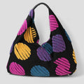 MEVC Italian Vibrant Cirque Statement Handbag Leather Handle