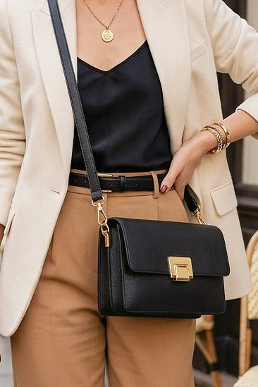 ZZ009 Black Leather Handbag
