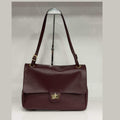 ST182 Burgundy Leather Flap Shoulder Bag