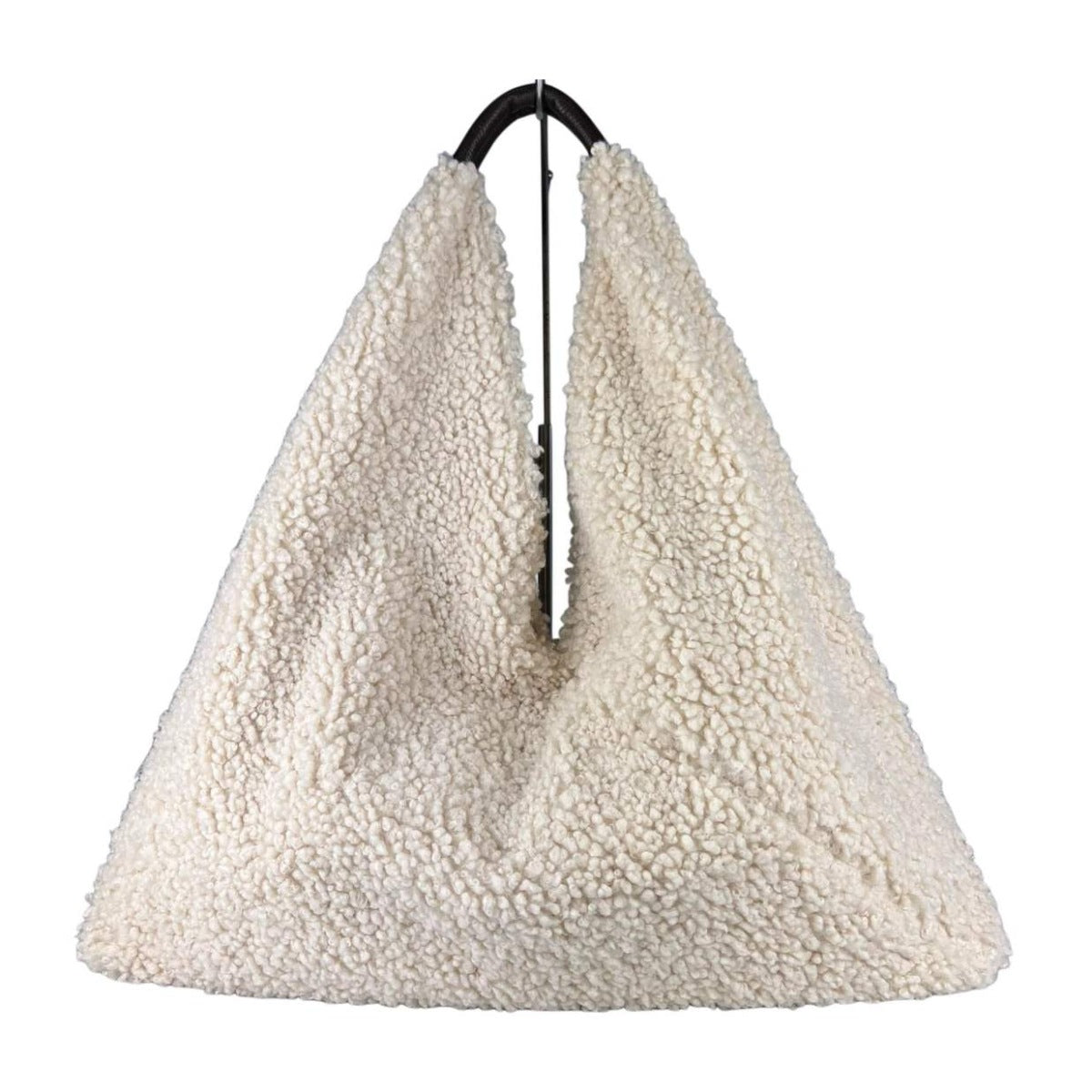 MI641 Beige Teddy Triangle Tote Bag
