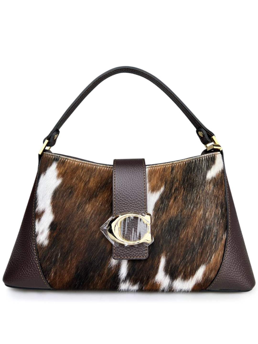 Mi205 Cow Print Pony Hair Accent Bag