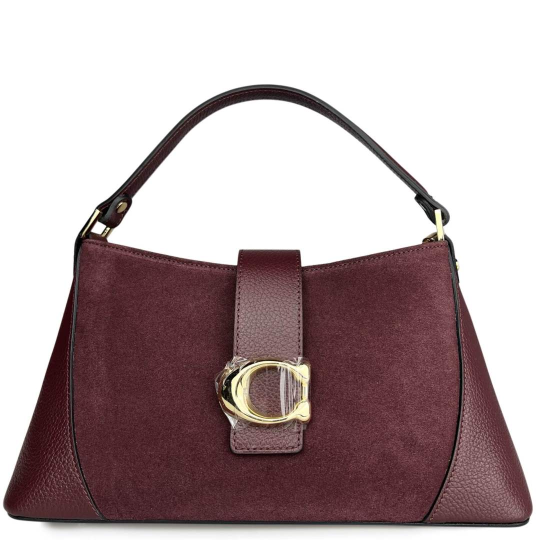 Mi213 Burgundy Suede Accent Bag