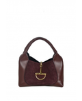 IBHBSBU Italian Burgundy Suede Buckle Saddle Bag