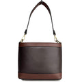 Mi177 Dark Brown Two-Tone Shoulder Bag