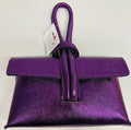 CHBETTY Purple Metallic Dressy Leather Crossbody Bag