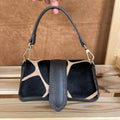 MI560 Giraffe Print Pony Hair Mini Flap Bag