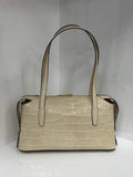 St047 Beige Croc-Embossed Duna Bag
