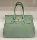 SFS Leather Sage Handbag Structured  and Lock Closure