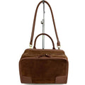 Mi149 Brown Suede Amazona Saddle Bag