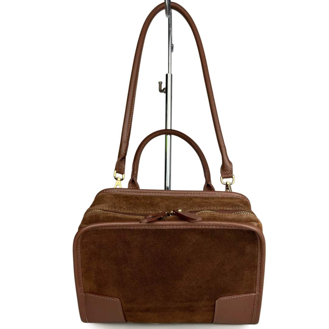 Mi149 Brown Suede Amazona Saddle Bag