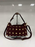 St080 Burgundy Top Handle Bag