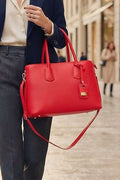 ZZ038 Red Grained Leather Work Bag