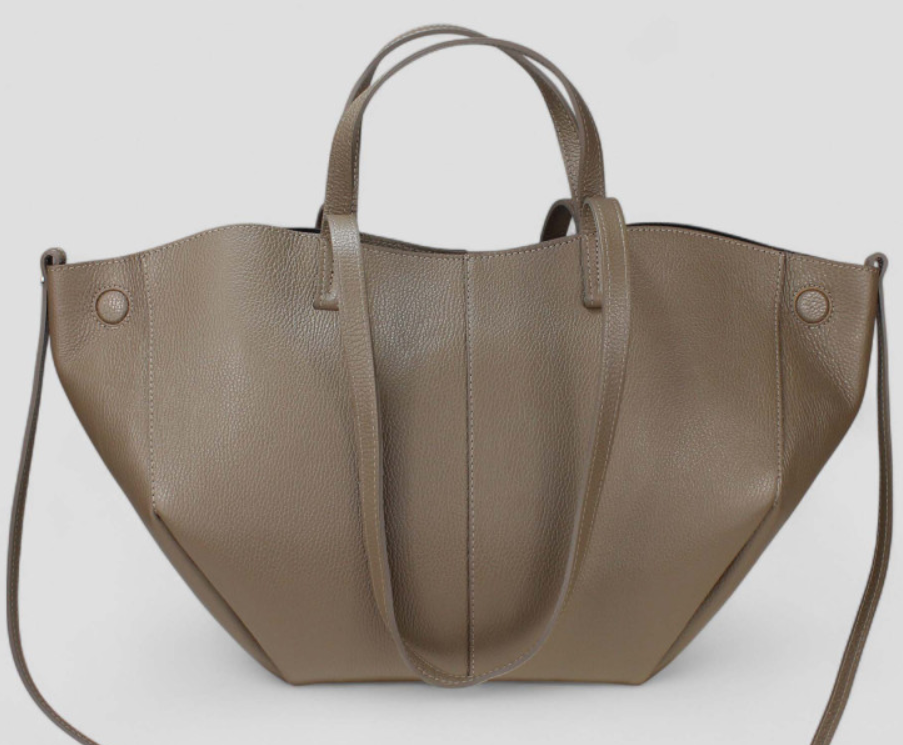 041TA Italian Leather Taupe Travel Bag w/ Leather Pouch – Jijou Capri