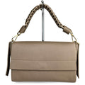 Mi194 Dark Taupe 3-Compartment Flap Bag
