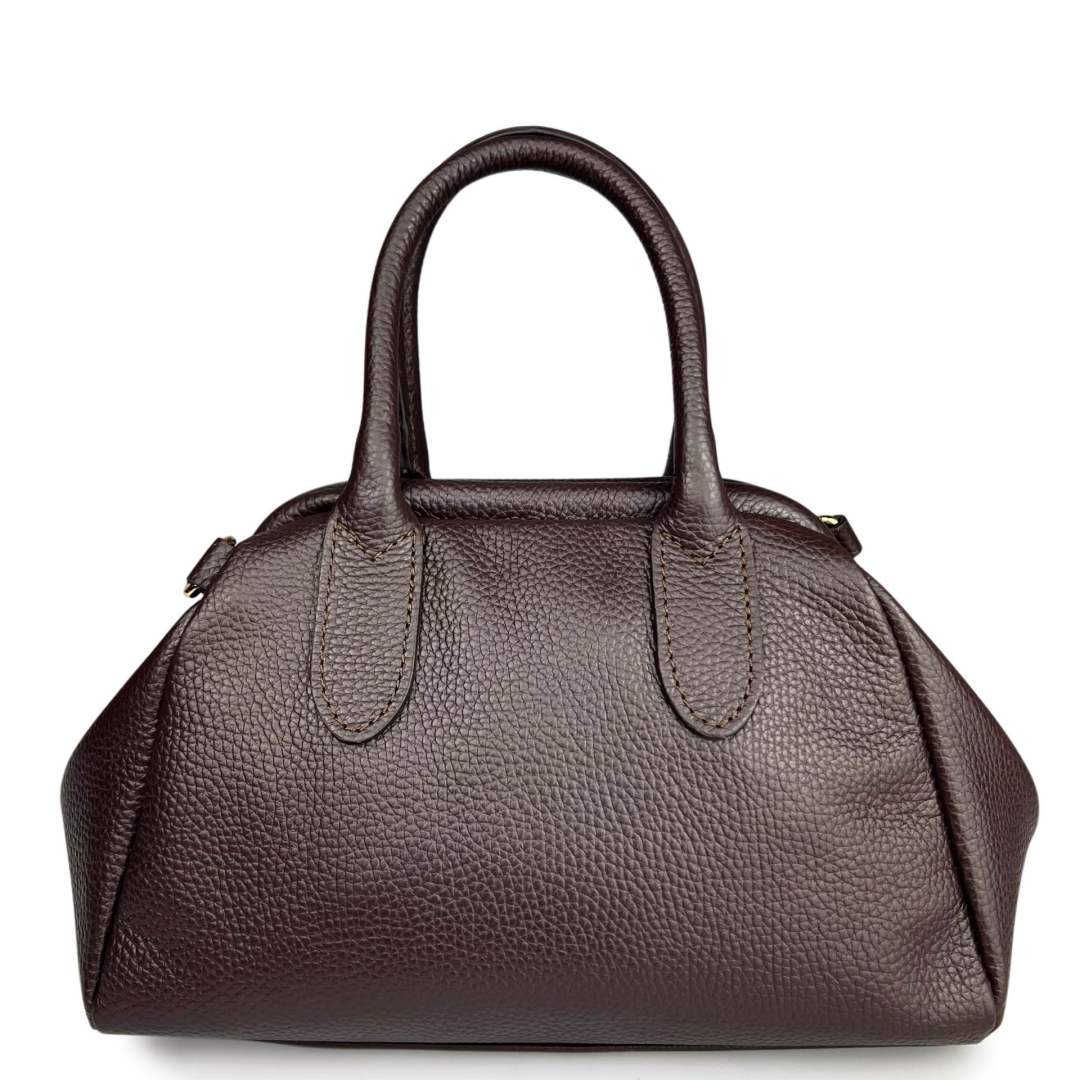 Mi228 Dark Brown Snap-Closure Bag