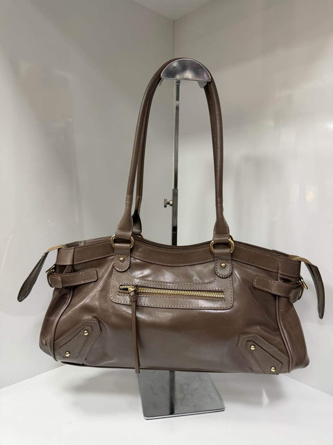 St086 Taupe Shoulder Bag