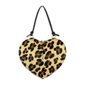 MI676 Leopard Pony Hair Heart Bag