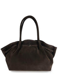 MI487 Dark Brown Suede Shopper Bag