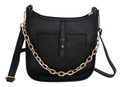 ITHERBL Italian Chic Black Leather Crossbody Bag JIJOU CAPRI