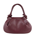 Mi185 Burgundy Knotted-Handle Bag