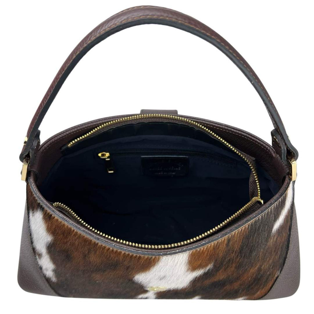 Mi205 Cow Print Pony Hair Accent Bag