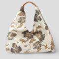 MESSB Italian Soft Sand Bloom Handbag w/ Leather Handle