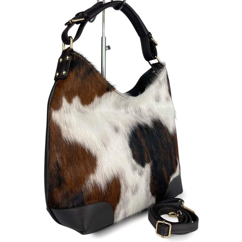 Mi114 Cow Print Pony Hair Shoulder Bag